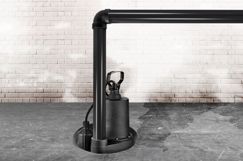 5 Signs You Need Sump Pump Repair. Photo of a sump pump installed into the groud.